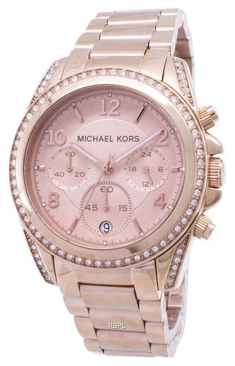 reloj michael kors mujer dorado rosa|Michael Kors automatic ladies watch.